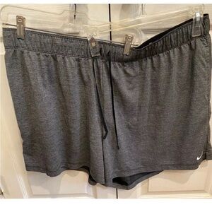 Nike Dri-Fit Womens Stretch Drawstring Grey Activewear Running Shorts  Size 3X